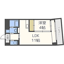 レジデンス住吉 1LDKの間取図画像
