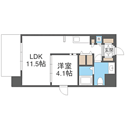 サヴォイフェアリーパーク 1LDKの間取図画像