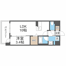 ATRIOFLATS井尻 1LDKの間取図画像