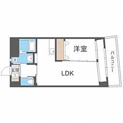 レジデンス住吉 1LDKの間取図画像
