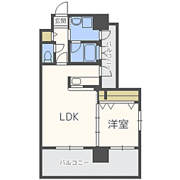 エンクレスト大手門3 1LDKの間取図画像