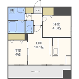 ランドマーク和白 2LDKの間取図画像