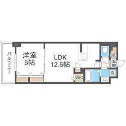 S-RESIDENCE大濠公園achieve 1LDKの間取図画像
