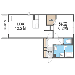 プリマベル 1LDKの間取図画像