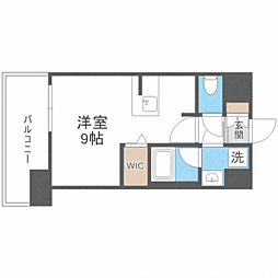 エンクレスト博多駅南FIT ワンルームの間取図画像