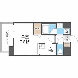 エンクレスト博多駅南FIT 1Kの間取図画像