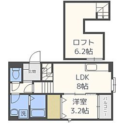 クレア多の津 1LDKの間取図画像
