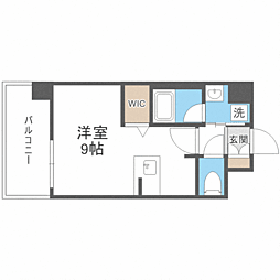 エンクレスト博多駅南FIT ワンルームの間取図画像