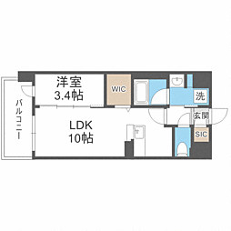 ATRIOFLATS井尻 1LDKの間取図画像
