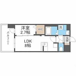 グランフォーレ千早プレミア 1LDKの間取図画像