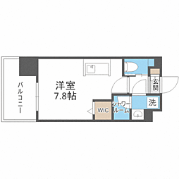 エンクレストALIVE白金 ワンルームの間取図画像