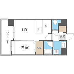 パグーロ城西 1LDKの間取図画像