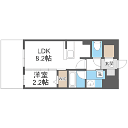 デュ・レジア博多レジデンス 1LDKの間取図画像