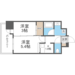 エンクレスト博多駅前ART 2Kの間取図画像