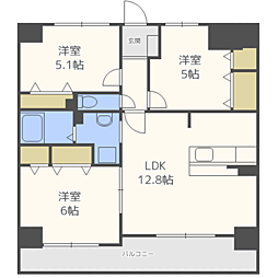 スカイシャトレ空港南 3LDKの間取図画像