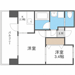 レガーロ空港通り 2Kの間取図画像