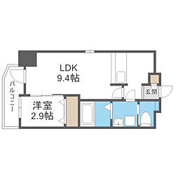 Axion大橋Sirius 1LDKの間取図画像
