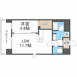 ATRIOFLATS井尻 1LDKの間取図画像