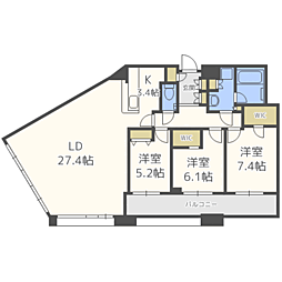 ITOWER 3LDKの間取図画像