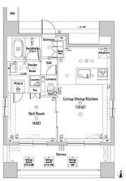 dips神楽坂 1LDKの間取図画像