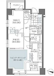 メゾンカルム本郷 2LDKの間取図画像