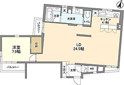 PATH牛込神楽坂 1LDKの間取図画像
