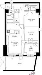 343レジデンス後楽園 3LDKの間取図画像