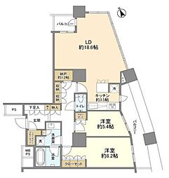 ザ・パークハウス西新宿タワー60 3LDKの間取図画像
