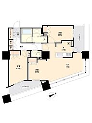 ザ・パークハウス西新宿タワー60 3LDKの間取図画像