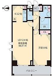 プレシャス音羽 1LDKの間取図画像
