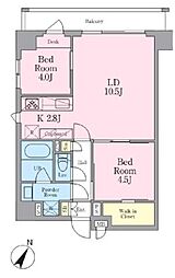 GRANREST文京茗荷谷 2LDKの間取図画像