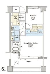 レジディアタワー上池袋タワーサイド 1LDKの間取図画像