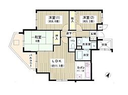 エクセルエヌ・ケー 3LDKの間取図画像