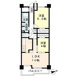 グリーンヒルズ目白 2LDKの間取図画像