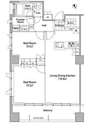 コンフォリア東池袋WEST 2LDKの間取図画像