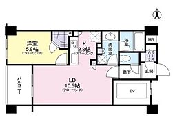 クレアホームズ新宿百人町 1LDKの間取図画像