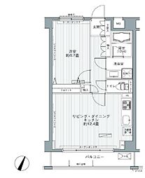 メゾンカルム西新宿 1LDKの間取図画像