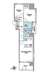 COMFORIA東新宿ステーションフロント 2LDKの間取図画像