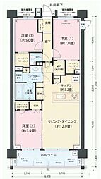 インペリアルガーデン 3LDKの間取図画像