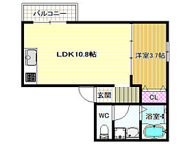 Fstyle柏原・田辺  ｜ 大阪府柏原市田辺1丁目（賃貸アパート1LDK・1階・33.37㎡） その2