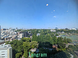 現地眺望です。東京スカイツリー・不忍池・上野恩賜公園が望める貴重な部屋位置です。