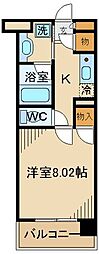 コーボック飛田給2 1Kの間取図画像
