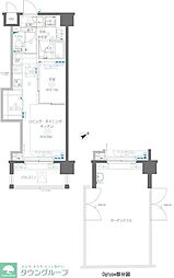 ZOOM立川CinemaSite 1LDKの間取図画像