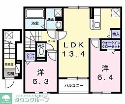錦町1丁目アパート(028795001) 2LDKの間取図画像