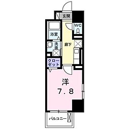 JR中央線 国立駅 徒歩11分の賃貸マンション 3階1Kの間取り