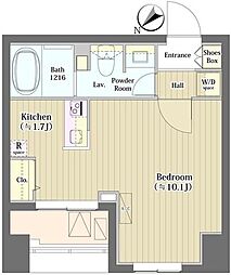 Ｔ．ｂｒａｎｄ世田谷 3階ワンルームの間取り