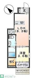 サンモールキューブ 1LDKの間取図画像