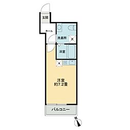 SKY飛田給 1Kの間取図画像