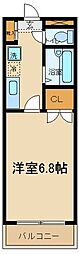 ビューアイランドOS・2 1Kの間取図画像