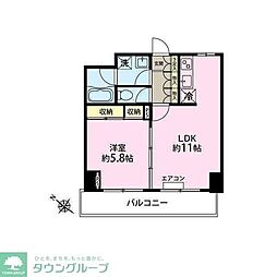 ベェルヴェル稲城 1LDKの間取図画像